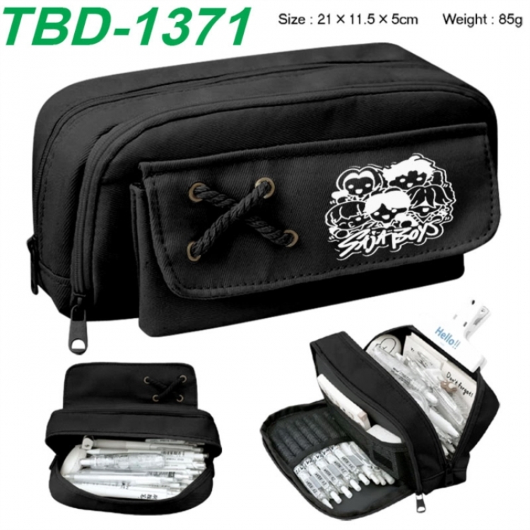 K-Pop Demon Hunters Anime waterproof large capacity stationery box pencil case 21x11.5x5cm 85g