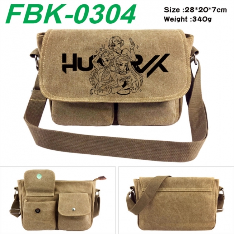 K-Pop Demon Hunters Anime peripheral canvas shoulder bag shoulder bag 28x20x7cm