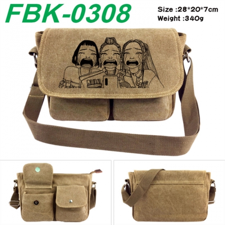 K-Pop Demon Hunters Anime peripheral canvas shoulder bag shoulder bag 28x20x7cm