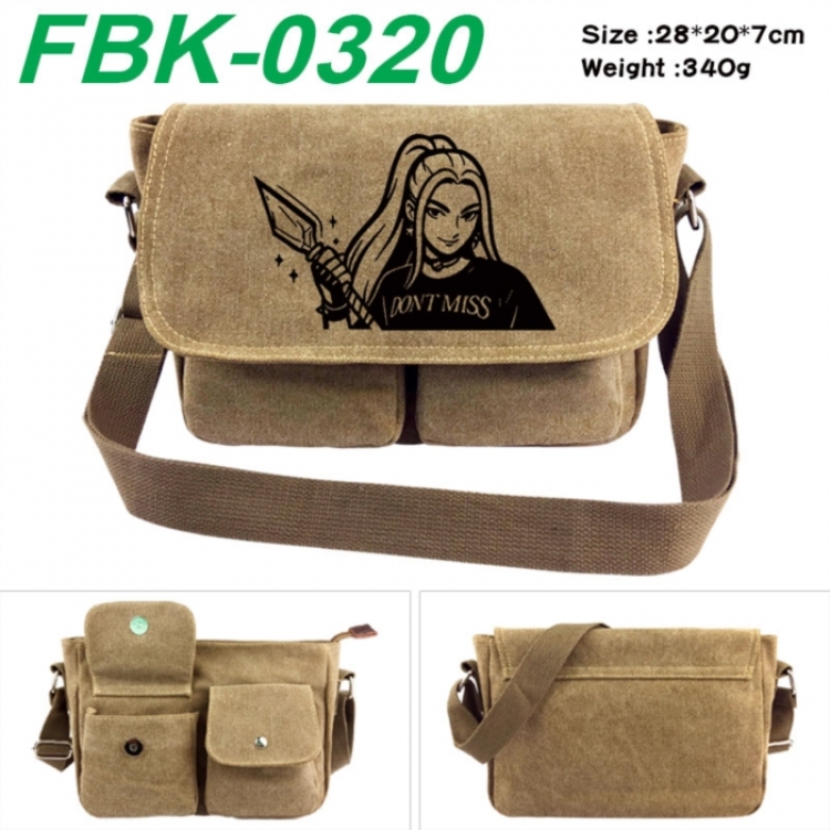 K-Pop Demon Hunters Anime peripheral canvas shoulder bag shoulder bag 28x20x7cm