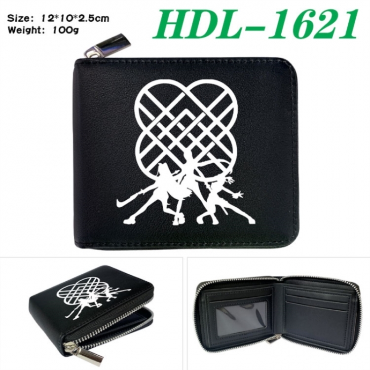 K-Pop Demon Hunters Anime Full Color Short All Inclusive Zipper Wallet 10x12x2.5cm