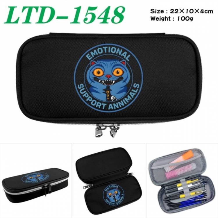 K-Pop Demon Hunters Anime Waterproof canvas zipper clamshell pencil case pencil case 22x10x4cm