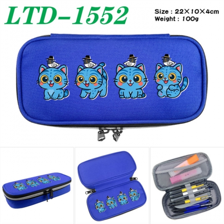K-Pop Demon Hunters Anime Waterproof canvas zipper clamshell pencil case pencil case 22x10x4cm