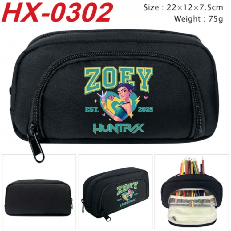 K-Pop Demon Hunters Anime 3D pencil case with insulation layer Pencil Bag 22X15X7.5CM