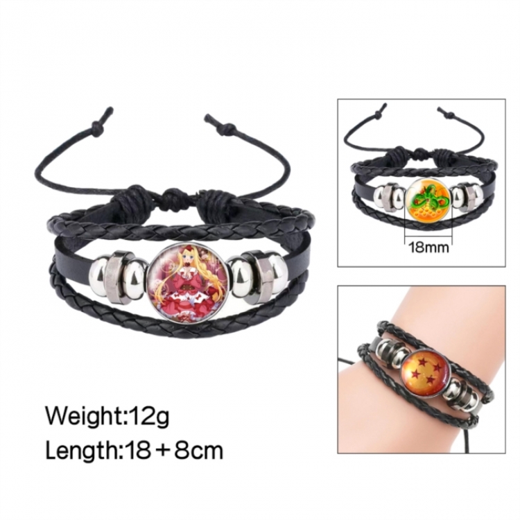 Sword Art Online Anime peripheral crystal leather rope bracelet price for 5 pcs 