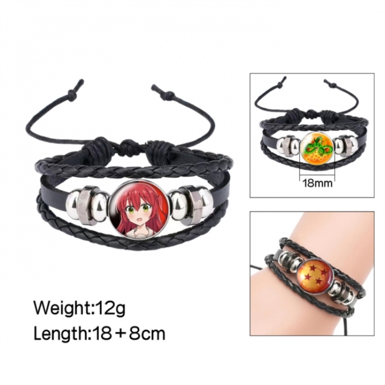 BOCCHI THE ROCK! Anime peripheral crystal leather rope bracelet price for 5 pcs 