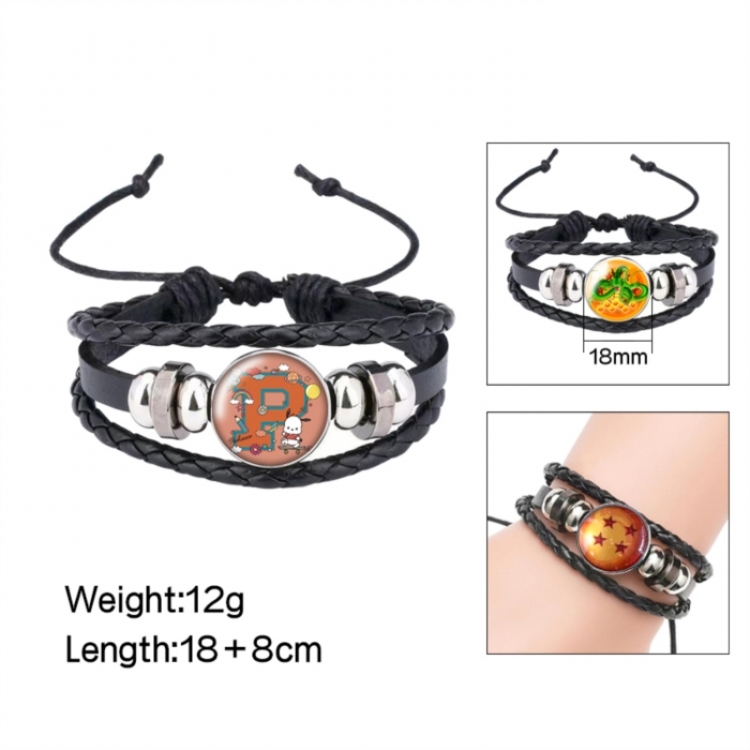 Sanrio Anime peripheral crystal leather rope bracelet price for 5 pcs 