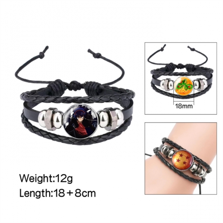 My Hero Academia Anime peripheral crystal leather rope bracelet price for 5 pcs 