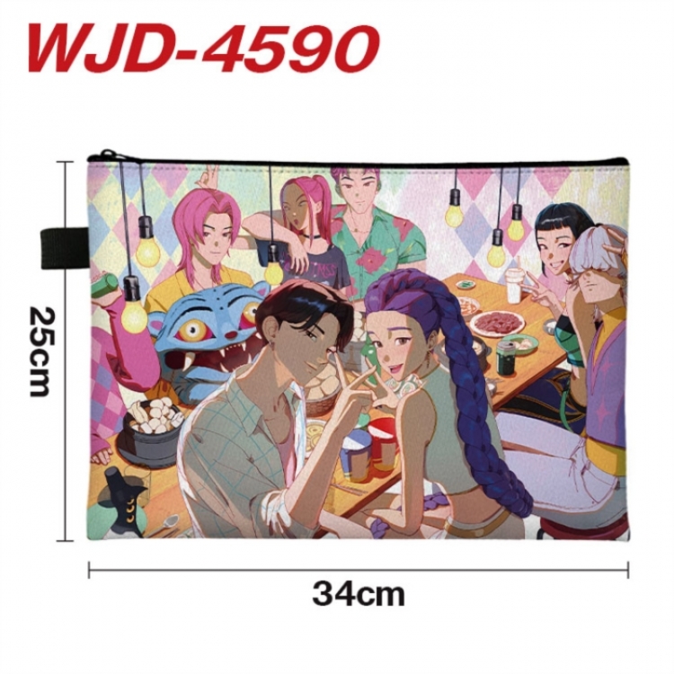 K-Pop Demon Hunters Anime Full Color A4 Document Bag 34x25cm 