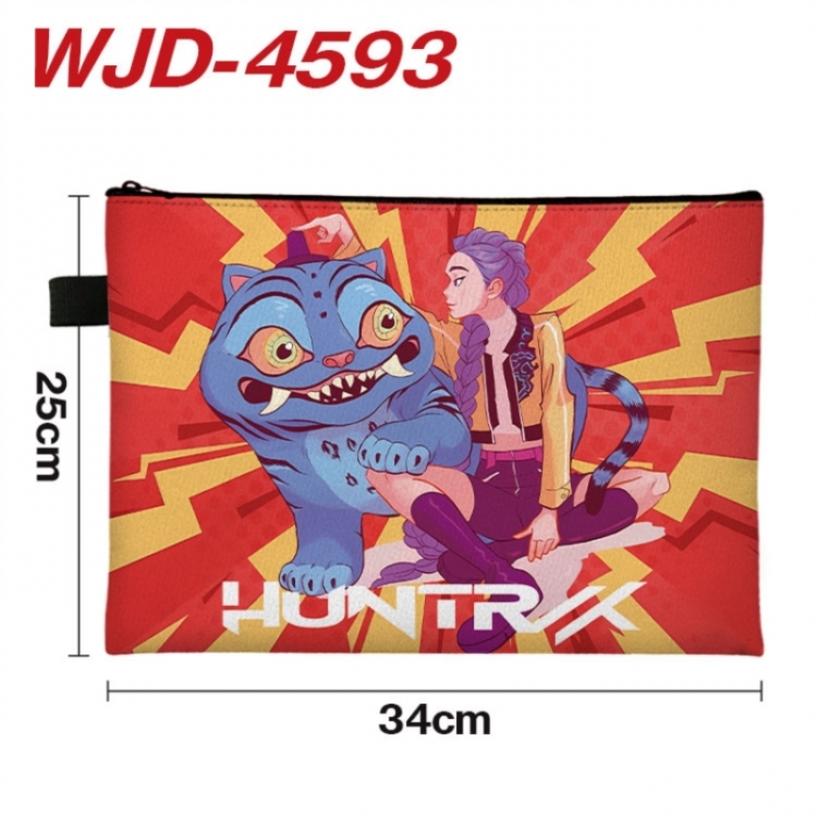 K-Pop Demon Hunters Anime Full Color A4 Document Bag 34x25cm 