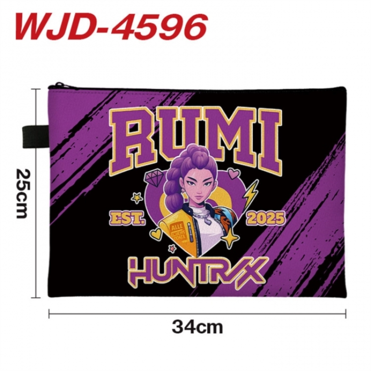 K-Pop Demon Hunters Anime Full Color A4 Document Bag 34x25cm 