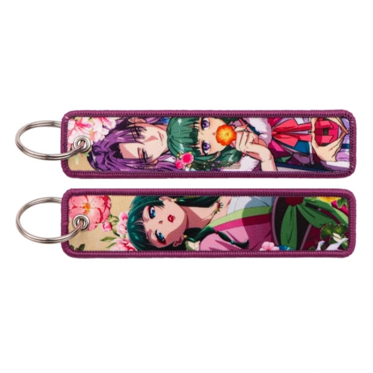 K-Pop Demon Hunters Double sided color woven label keychain with thickened hanging rope 13x3cm 10G price for 5 pcs