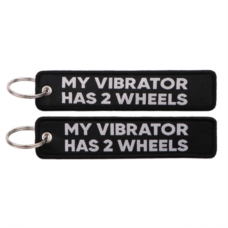 English alphabet Double sided color woven label keychain with thickened hanging rope 13x3cm 10G price for 5 pcs