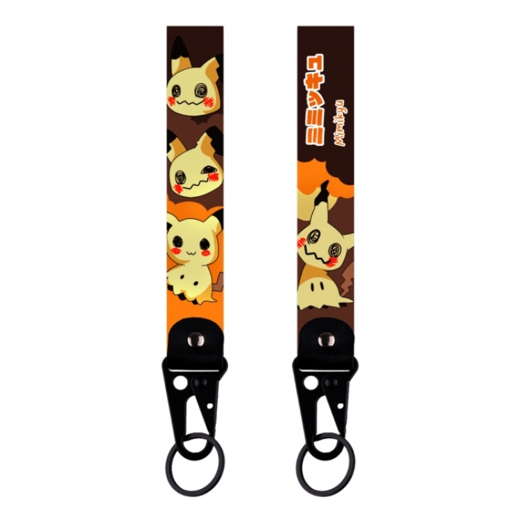 Pokemon Eagle Mouth Keychain Bag Hanging Piece Leather Rope Thickened Hanging Rope 9x2.5cm 30G price for 5 pcs