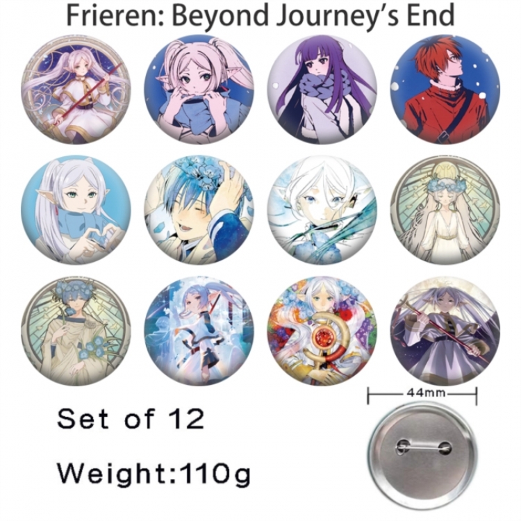 Frieren: Beyond Journey's  Anime tinplate bright film badge 44mm a set of 12