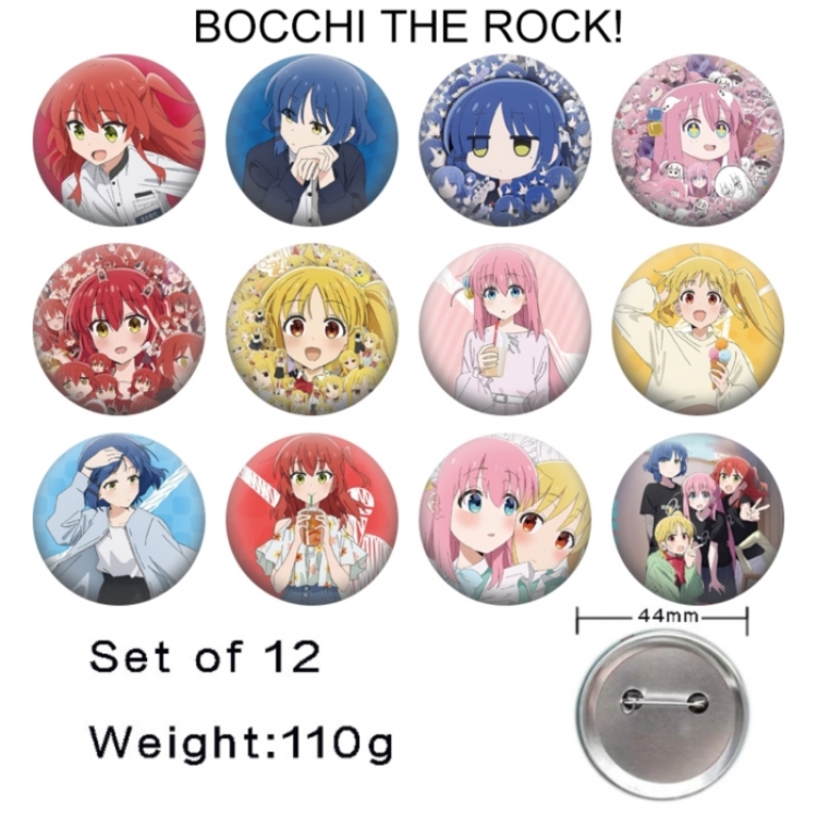 BOCCHI THE ROCK!  Anime tinplate bright film badge 44mm a set of 12