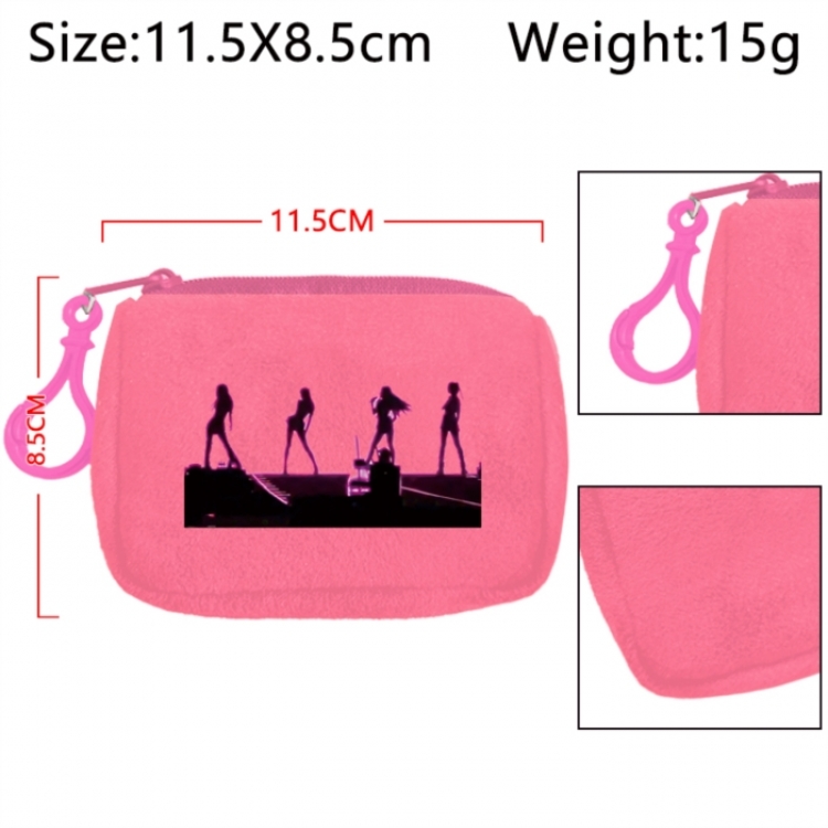BLACK PINK  Anime Plush Wallet Storage Bag Earphone Bag Coin Wallet price for 5 pcs