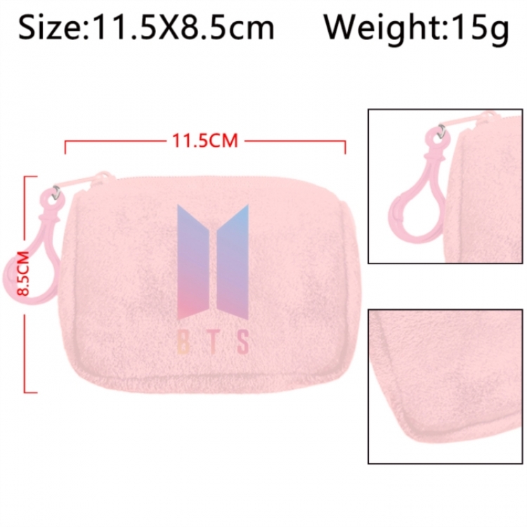 BTS Anime Plush Wallet Storage Bag Earphone Bag Coin Wallet price for 5 pcs