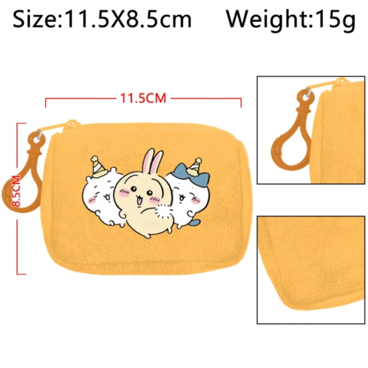 Chiikawa Anime Plush Wallet Storage Bag Earphone Bag Coin Wallet price for 5 pcs