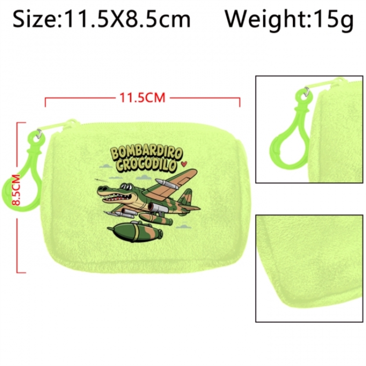 Italian-Brainrot Anime Plush Wallet Storage Bag Earphone Bag Coin Wallet price for 5 pcs