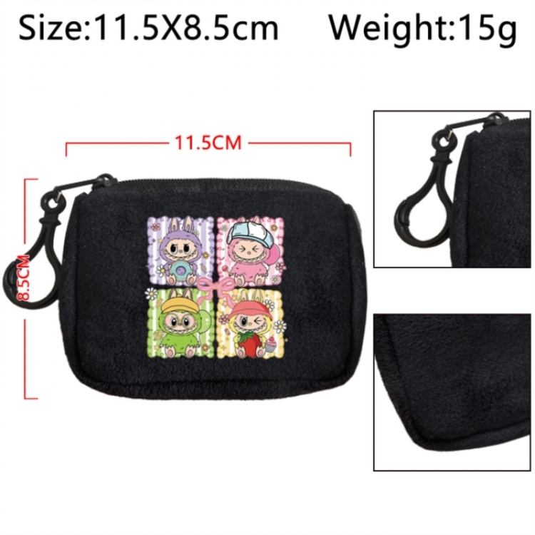 Labubu Anime Plush Wallet Storage Bag Earphone Bag Coin Wallet price for 5 pcs