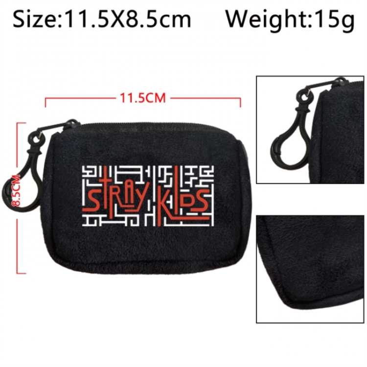 Straykids Anime Plush Wallet Storage Bag Earphone Bag Coin Wallet price for 5 pcs