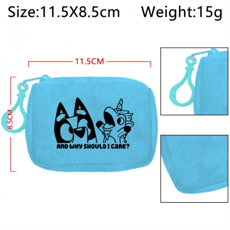 Bluey Anime Plush Wallet Storage Bag Earphone Bag Coin Wallet price for 5 pcs