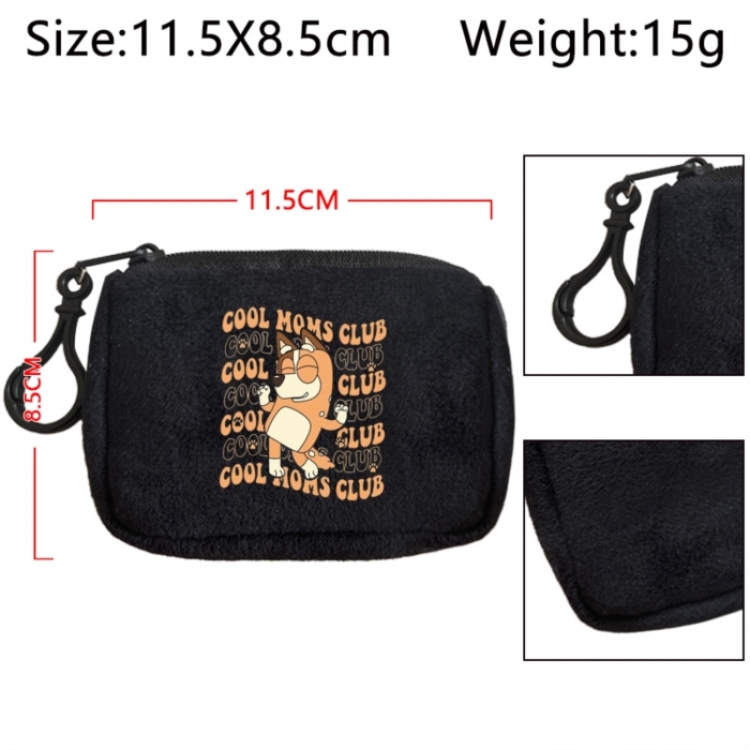 Bluey Anime Plush Wallet Storage Bag Earphone Bag Coin Wallet price for 5 pcs