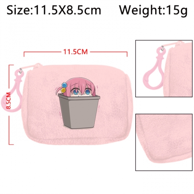 BOCCHI THE ROCK! Anime Plush Wallet Storage Bag Earphone Bag Coin Wallet price for 5 pcs