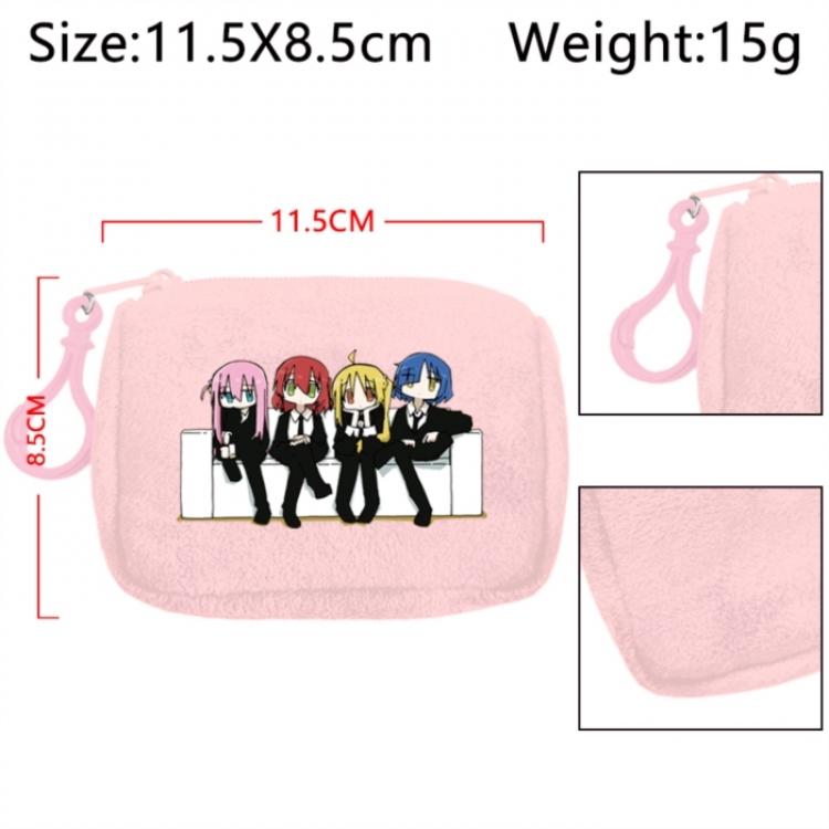 BOCCHI THE ROCK! Anime Plush Wallet Storage Bag Earphone Bag Coin Wallet price for 5 pcs