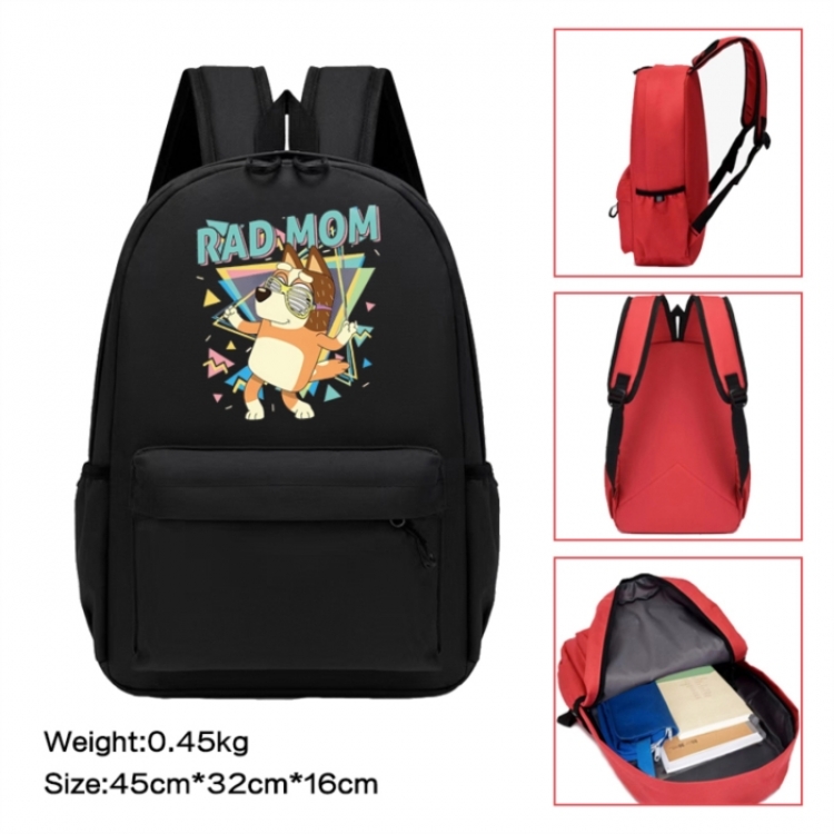 Bluey Anime peripheral Oxford cloth color cartoon backpack 45x32x16cm