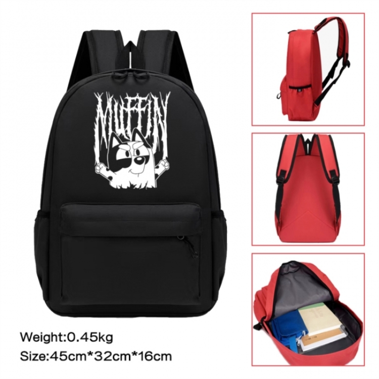 Bluey Anime peripheral Oxford cloth color cartoon backpack 45x32x16cm