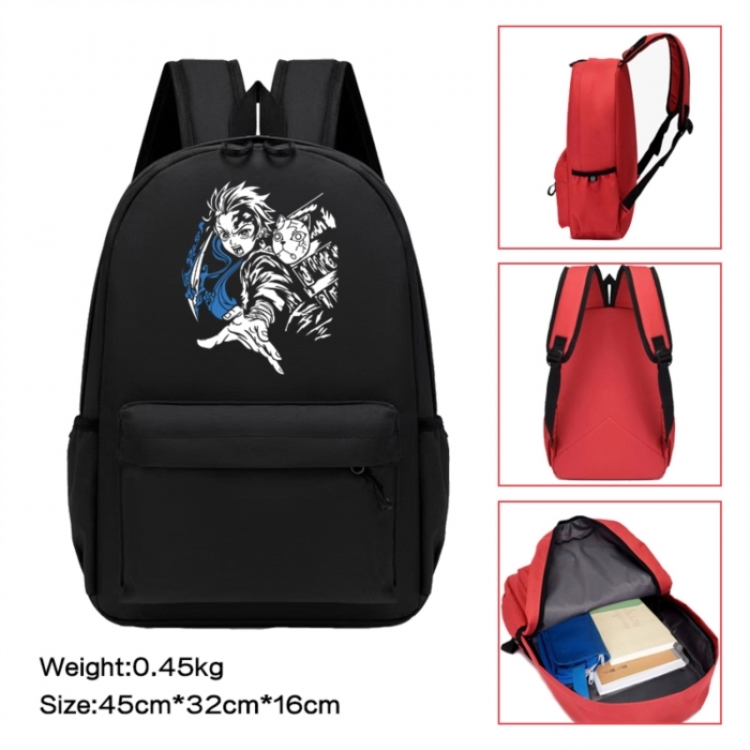 Demon Slayer Kimets Anime peripheral Oxford cloth color cartoon backpack 45x32x16cm