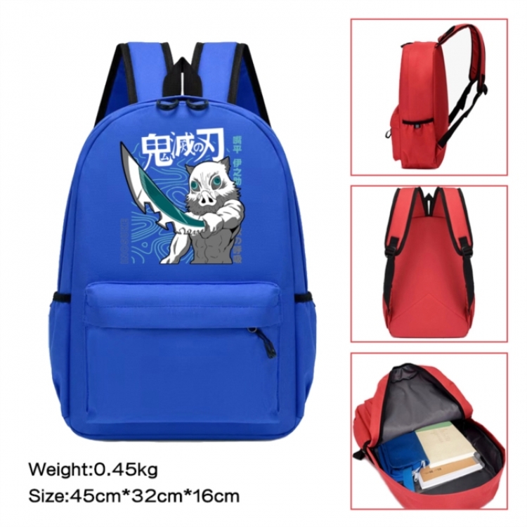 Demon Slayer Kimets Anime peripheral Oxford cloth color cartoon backpack 45x32x16cm
