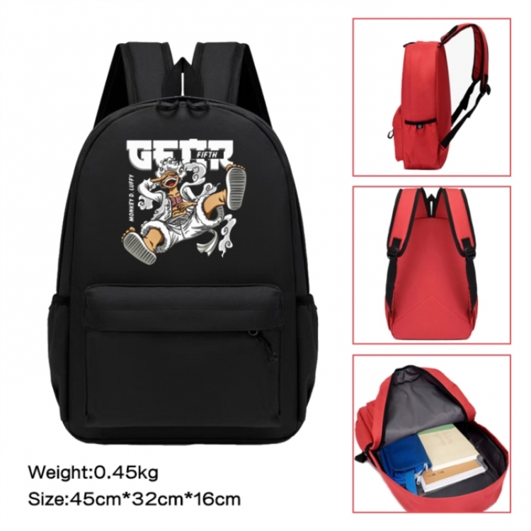 One Piece Anime peripheral Oxford cloth color cartoon backpack 45x32x16cm