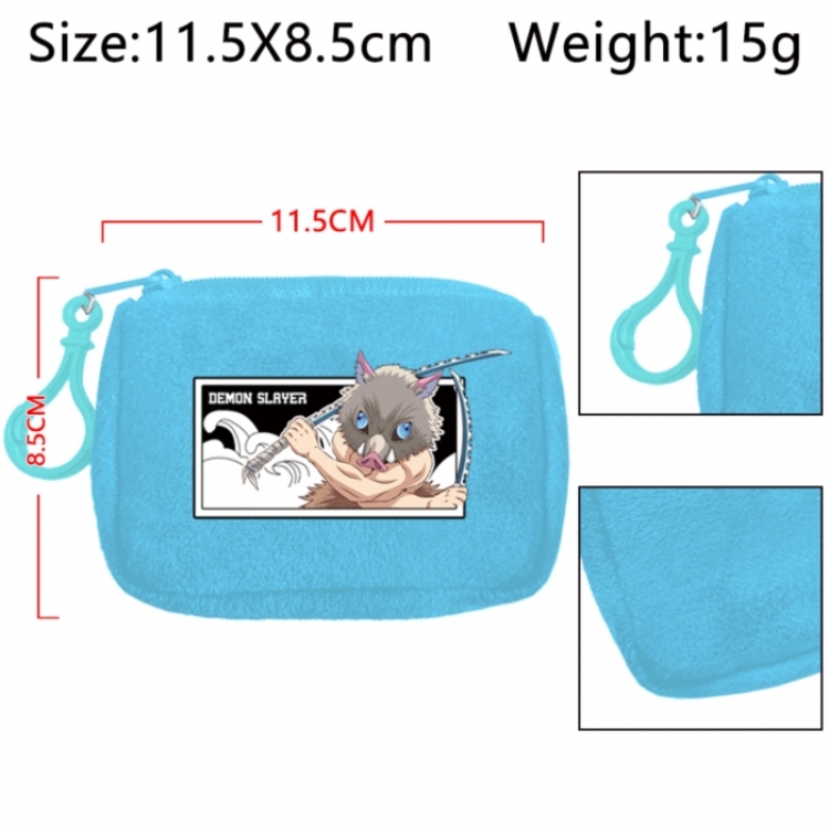 Demon Slayer Kimets Anime Plush Wallet Storage Bag Earphone Bag Coin Wallet price for 5 pcs