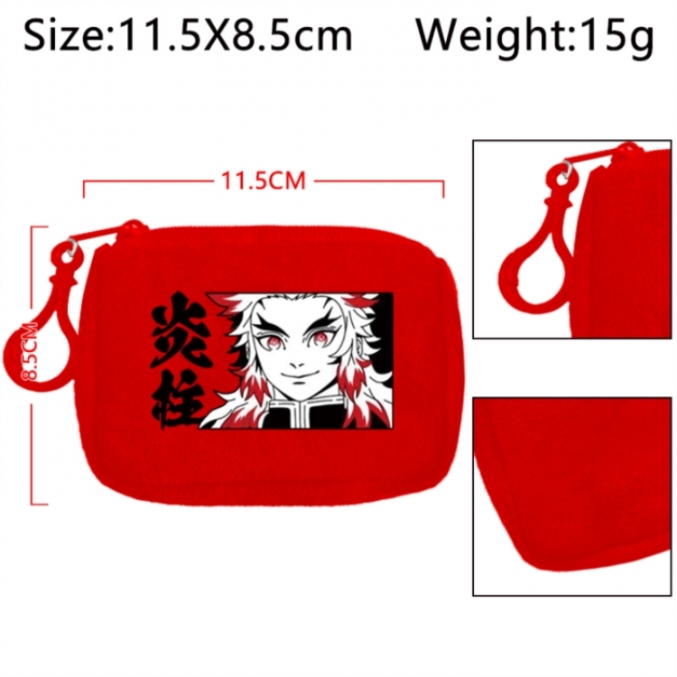 Demon Slayer Kimets Anime Plush Wallet Storage Bag Earphone Bag Coin Wallet price for 5 pcs