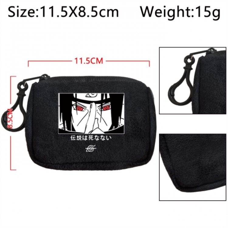 Naruto Anime Plush Wallet Storage Bag Earphone Bag Coin Wallet price for 5 pcs