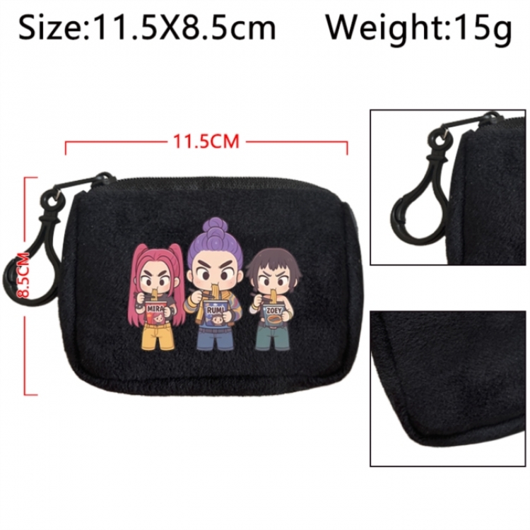 K-Pop Demon Hunters Anime Plush Wallet Storage Bag Earphone Bag Coin Wallet price for 5 pcs