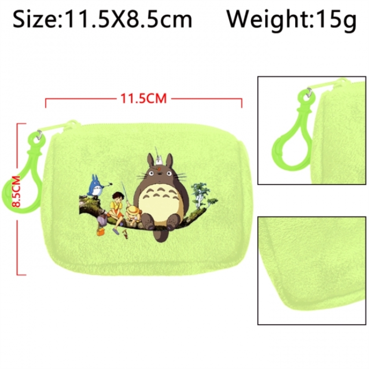 TOTORO Anime Plush Wallet Storage Bag Earphone Bag Coin Wallet price for 5 pcs