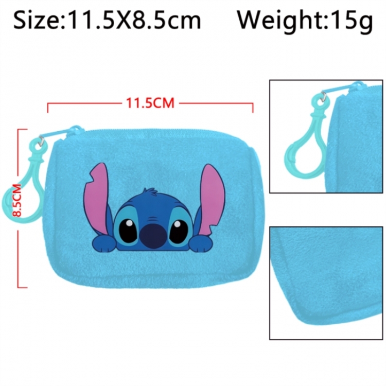 Lilo & Stitch Anime Plush Wallet Storage Bag Earphone Bag Coin Wallet price for 5 pcs