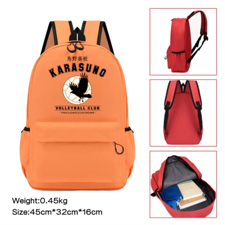 Haikyuu!! Anime peripheral Oxford cloth color cartoon backpack 45x32x16cm