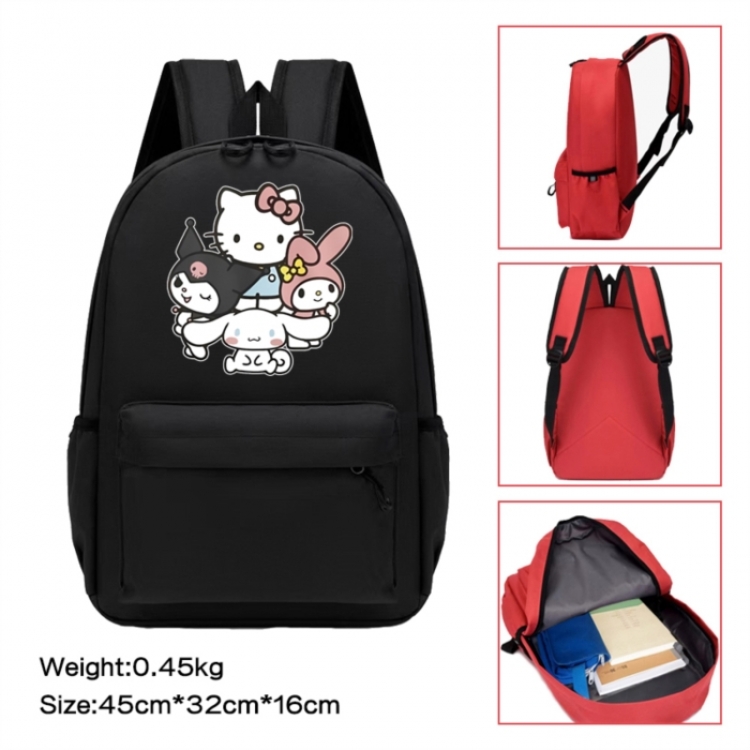 Sanrio Anime peripheral Oxford cloth color cartoon backpack 45x32x16cm