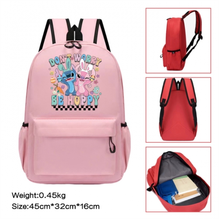 Lilo & Stitch Anime peripheral Oxford cloth color cartoon backpack 45x32x16cm