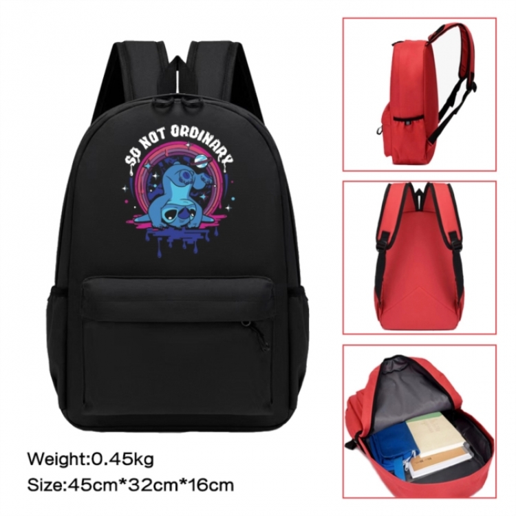 Lilo & Stitch Anime peripheral Oxford cloth color cartoon backpack 45x32x16cm