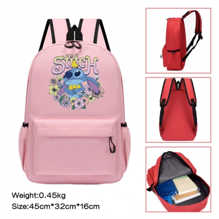 Lilo & Stitch Anime peripheral Oxford cloth color cartoon backpack 45x32x16cm