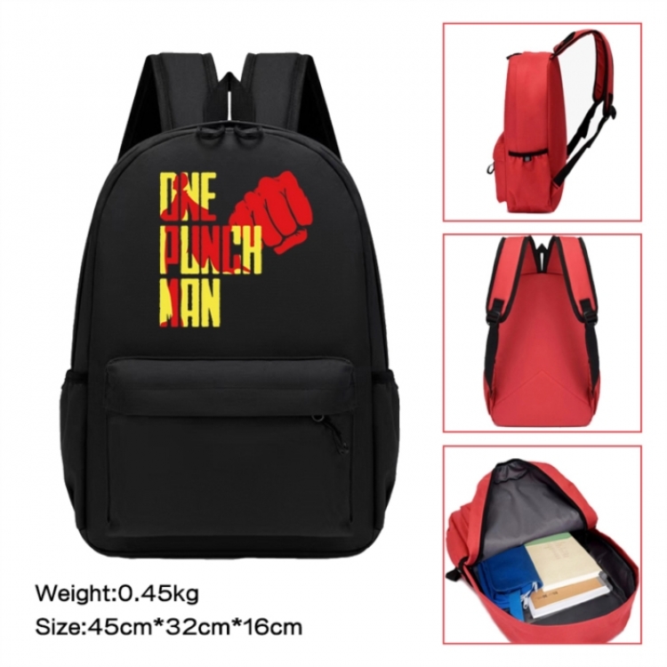 One Punch Man Anime peripheral Oxford cloth color cartoon backpack 45x32x16cm