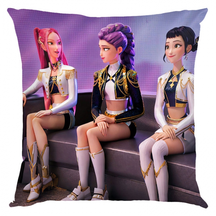 K-Pop Demon Hunters Anime square full-color pillow cushion 45X45CM NO FILLING 