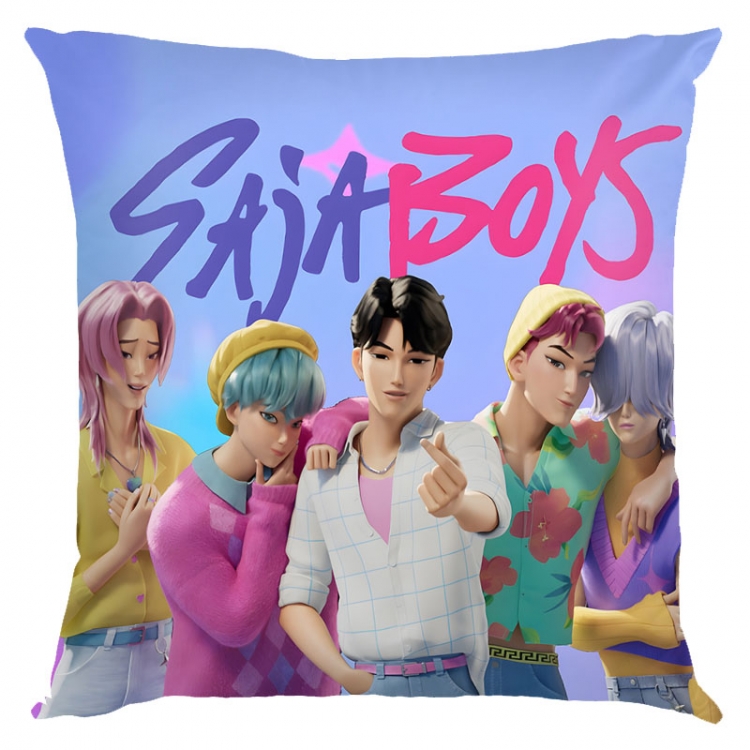 K-Pop Demon Hunters Anime square full-color pillow cushion 45X45CM NO FILLING 