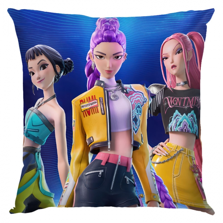 K-Pop Demon Hunters Anime square full-color pillow cushion 45X45CM NO FILLING 